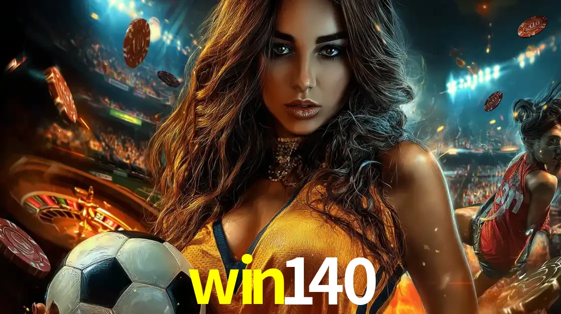 Mulher segurando uma bola de futebol em uma montagem que mistura a paixão esportiva com a emoção da roleta de cassino, tudo disponível na plataforma win140.